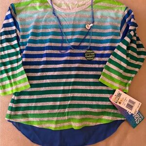 NWT Striped Long Sleeve Top Size 4